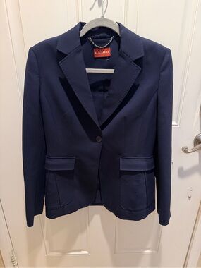 Altuzarra Navy Blue Wool Blazer One Button Size 40 EXCELLENT